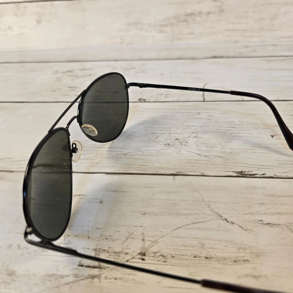 Unbranded Black Metal Aviator Sunglasses UV400 Protection 22953000